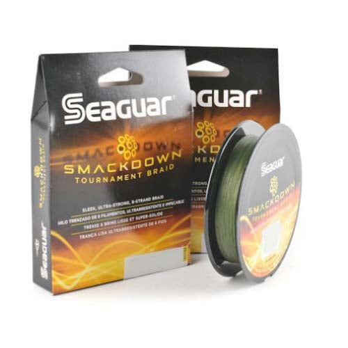 8-Carrier Braided Fishing Line Seaguar Smackdown Braid 150 Yards Stealth Gray